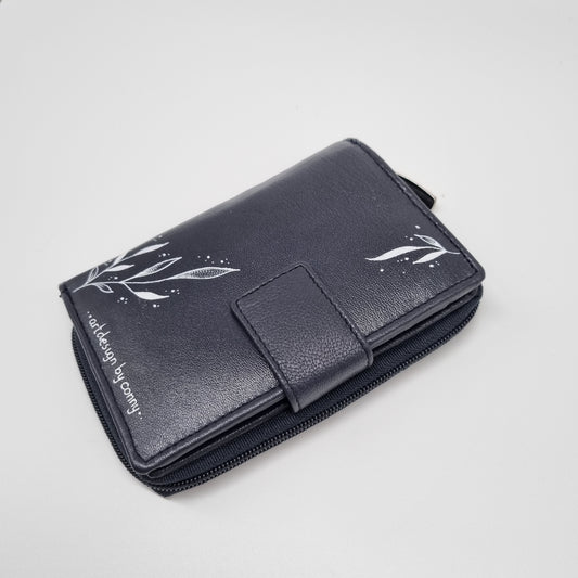 Geldtasche "Blüte" Nappa Leder Rind