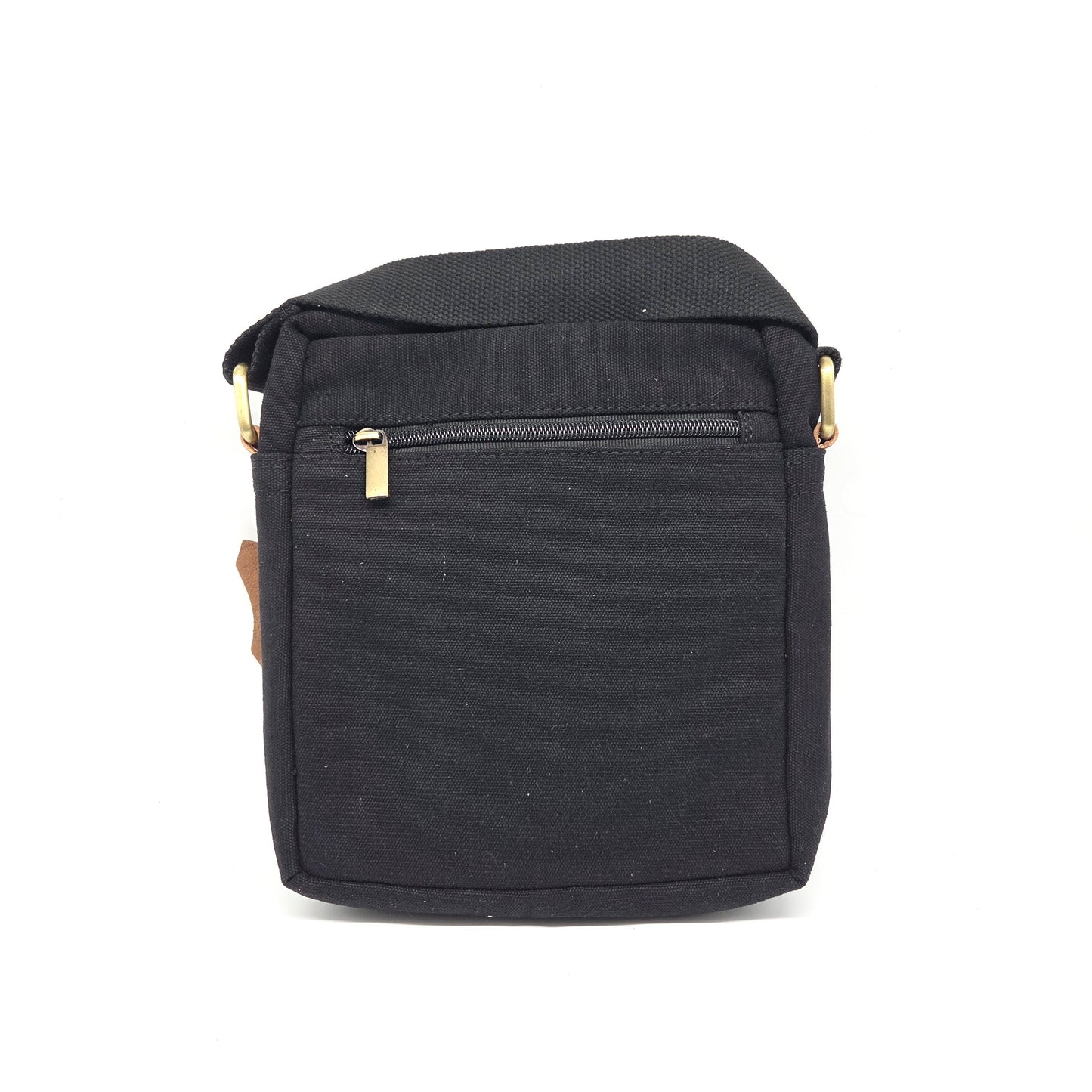 Überschlag Tasche - Canvas mit Büffel Hunter Leder "Mandala"