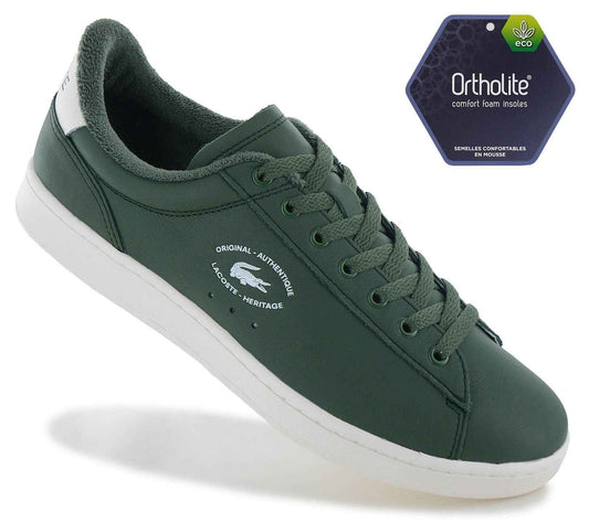 LACOSTE Carnaby Set 224 - Herren Sneakers Schuhe Leder Grün 748SMA00121X3