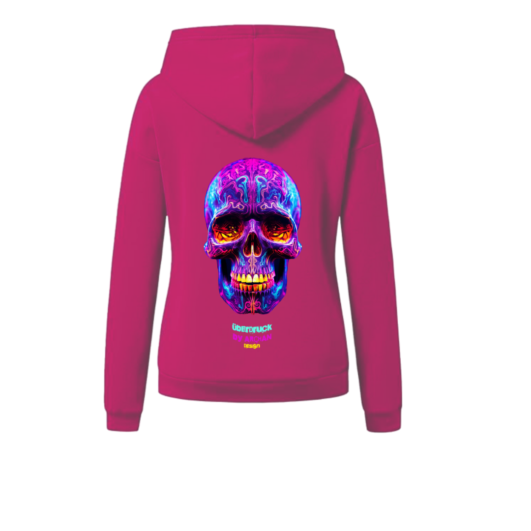 Frauen Hoodie eANDe "pinkskull"