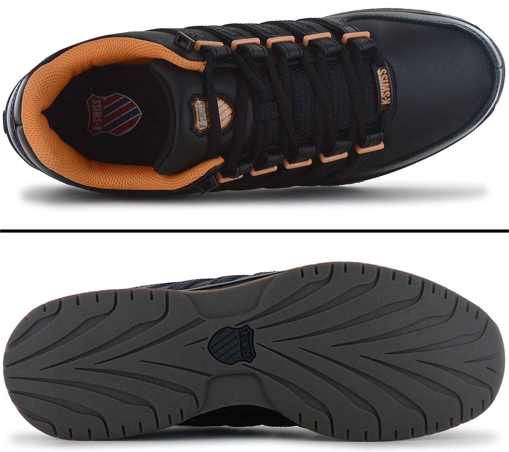 K-Swiss RINZLER Leather - Herren Sneakers Schuhe Schwarz 01235-014-M