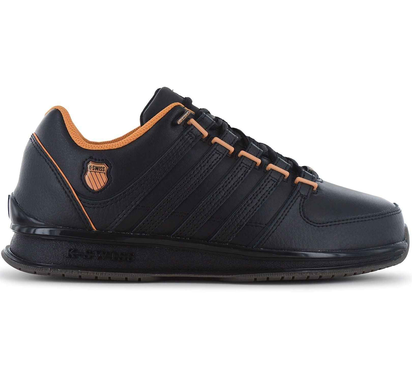 K-Swiss RINZLER Leather - Herren Sneakers Schuhe Schwarz 01235-014-M