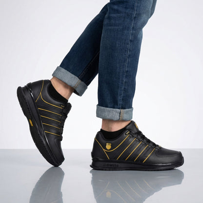 K-Swiss RINZLER Leather - Herren Sneakers Schuhe Schwarz 01235-071-M