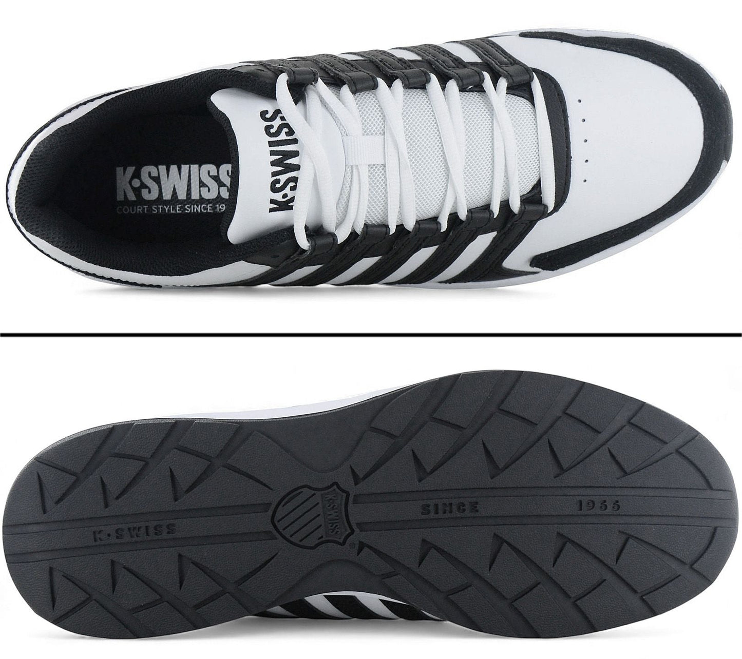 K-Swiss Vista Trainer - Herren Sneakers Schuhe Weiß-Schwarz 07000-034-M