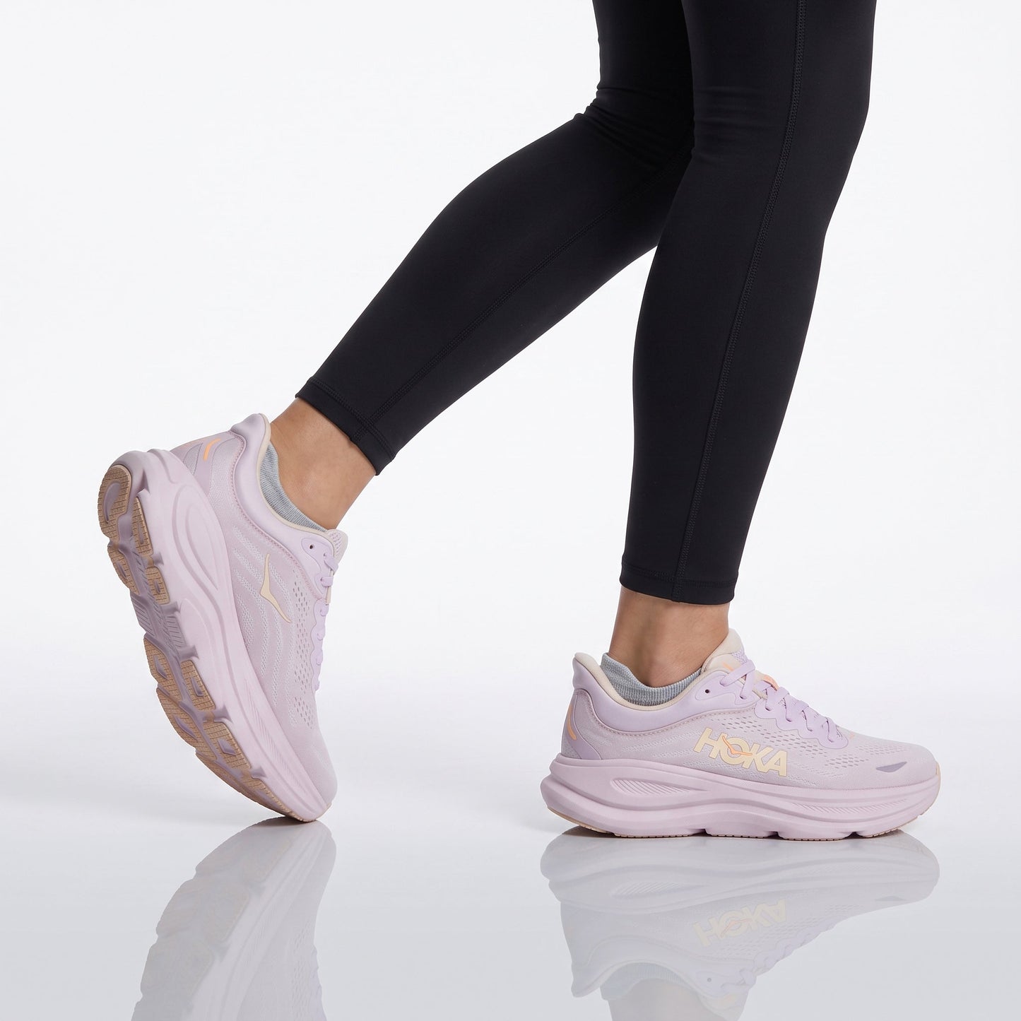 HOKA Bondi 9 W - Damen Laufschuhe Running Schuhe Rosa 1162012-LRMT