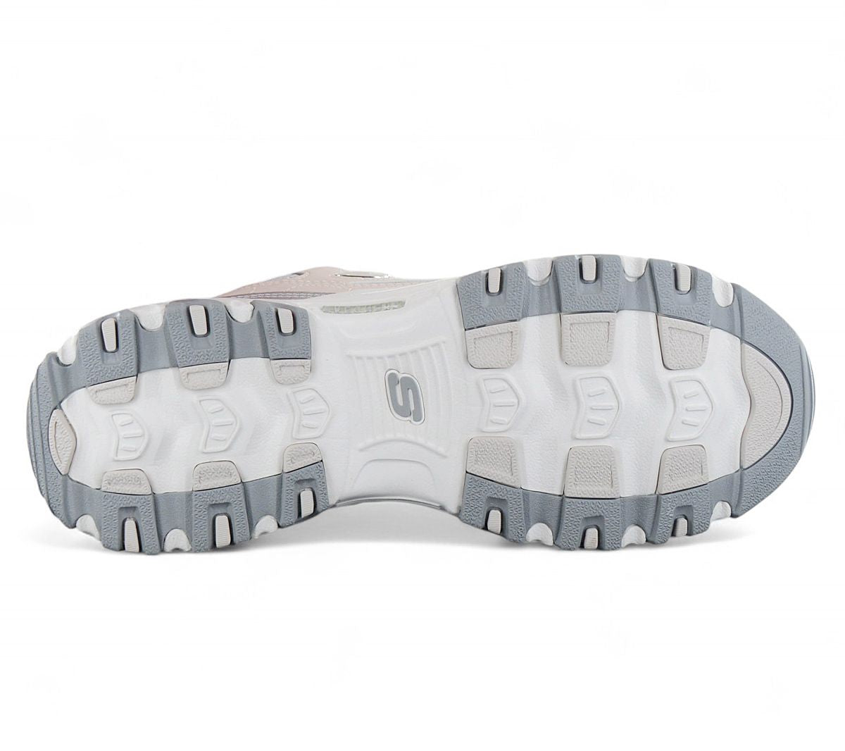 Skechers D Lites - Chromatic - Damen Sneakers Schuhe Beige-Silber 150246-NTSL