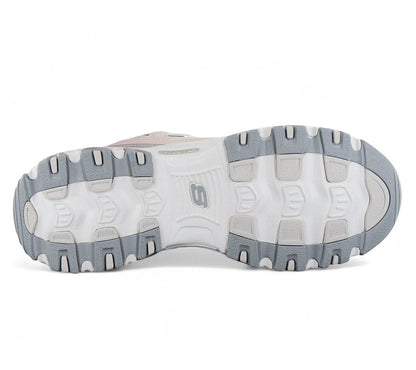 Skechers D Lites - Chromatic - Damen Sneakers Schuhe Beige-Silber 150246-NTSL