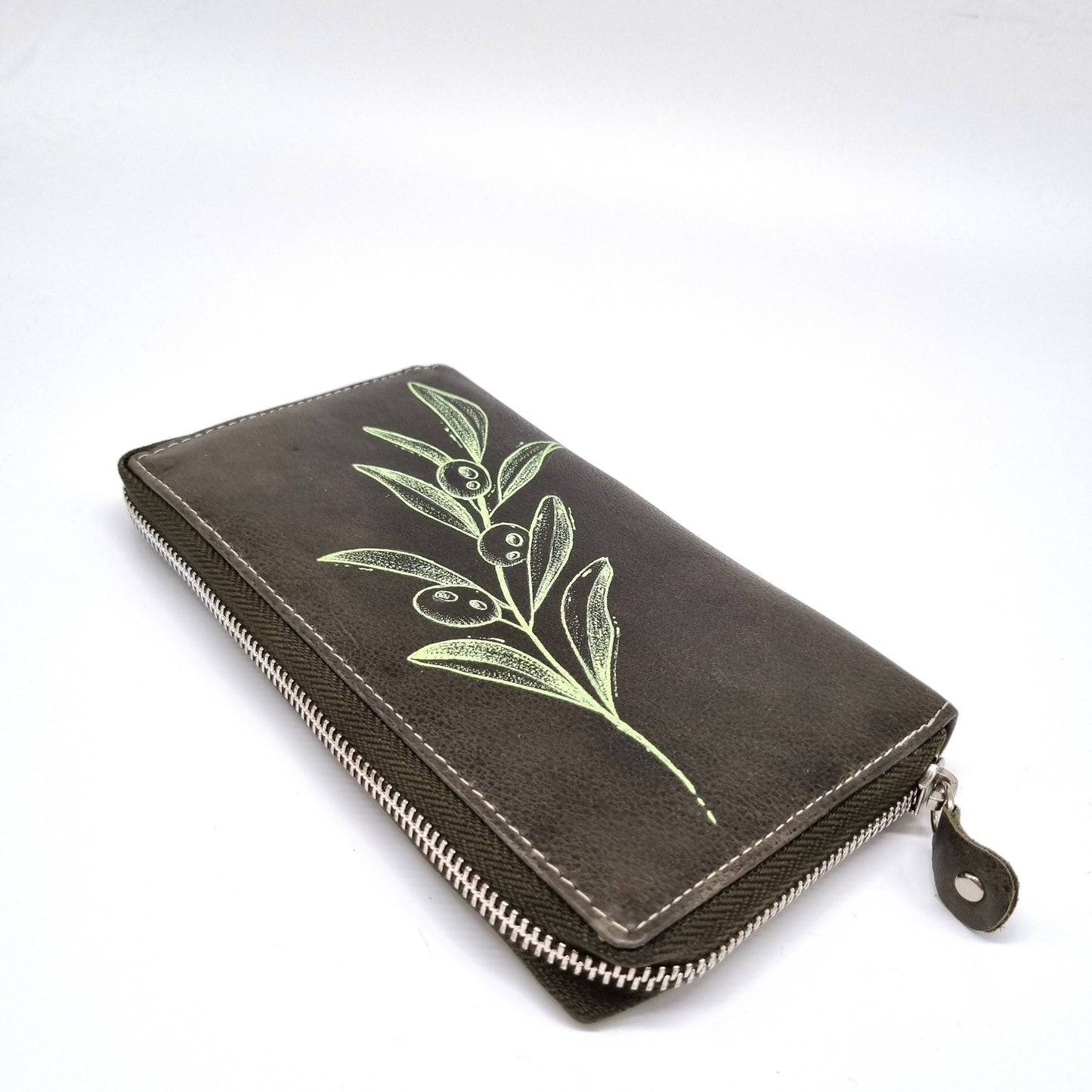 Geldtasche "Olive" Rind Leder