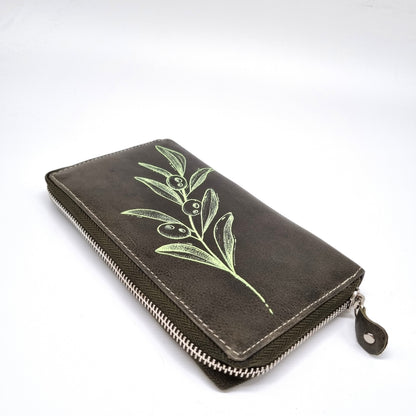 Geldtasche "Olive" Rind Leder