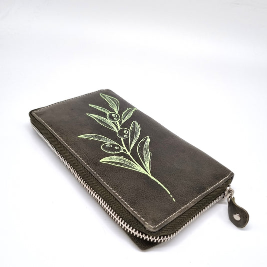Geldtasche "Olive" Rind Leder