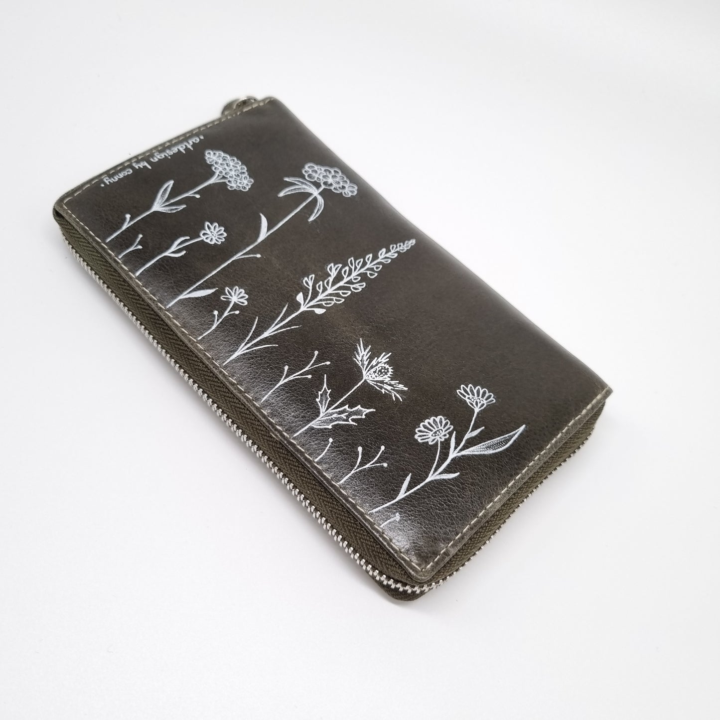 Geldtasche "Wiesenblume" Rind Leder