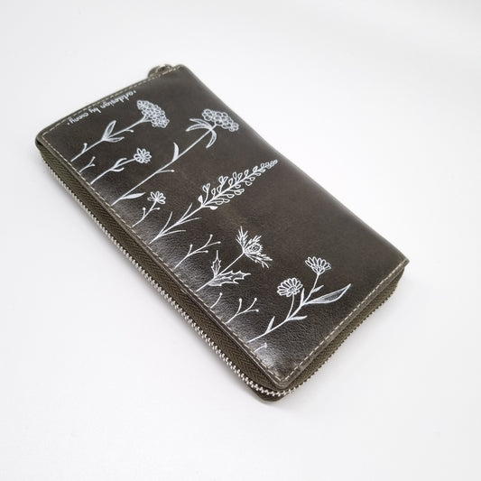 Geldtasche "Wiesenblume" Rind Leder