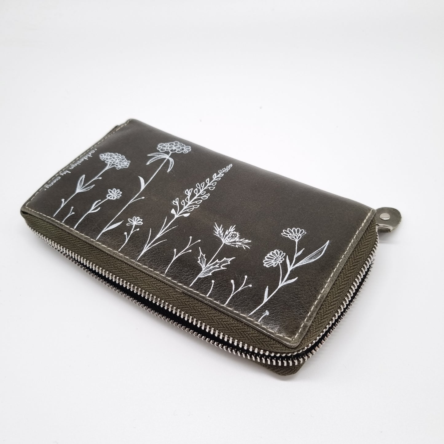 Geldtasche "Wiesenblume" Rind Leder