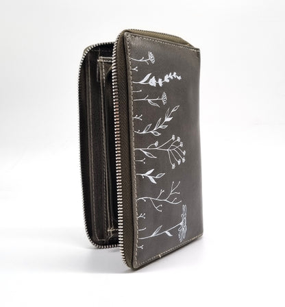 Geldtasche "Wiesenblume" Rind Leder