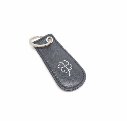 Schlüsselanhänger "Klee" Nappa Leder/Hunter Leder