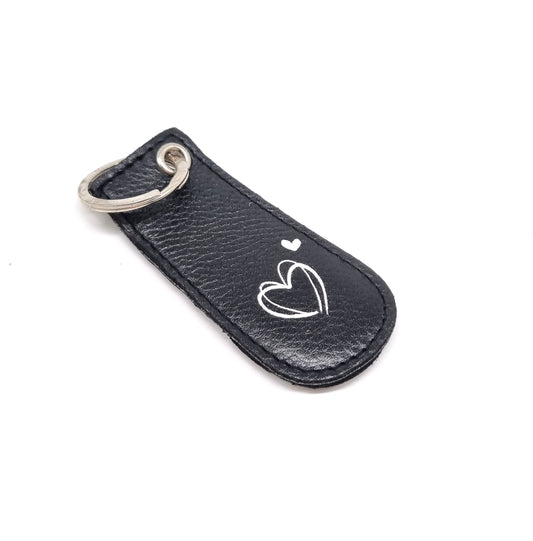 Schlüsselanhänger "Herz" Nappa Leder/Hunter Leder