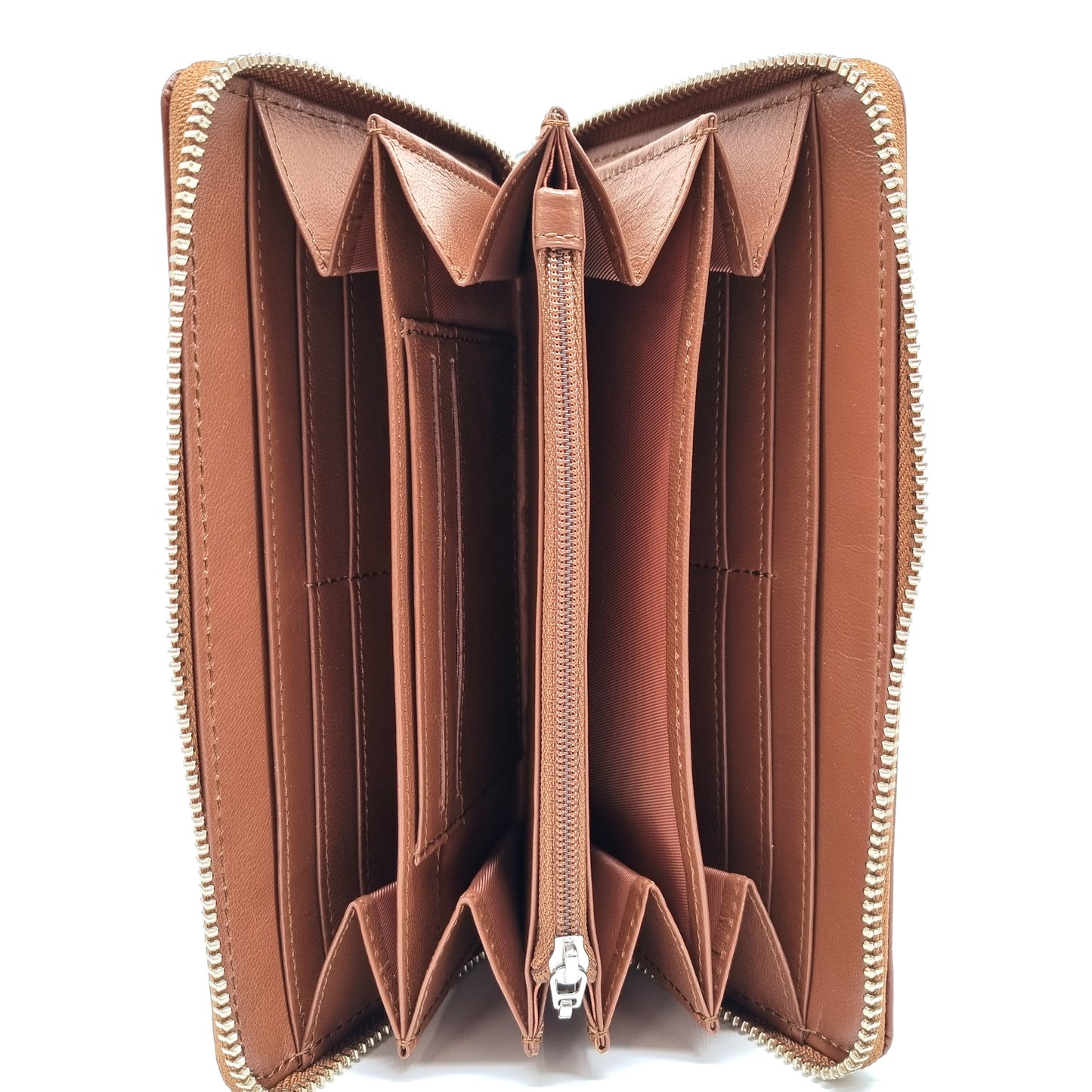 Geldtasche "Flowerbrown" Rindsleder braun