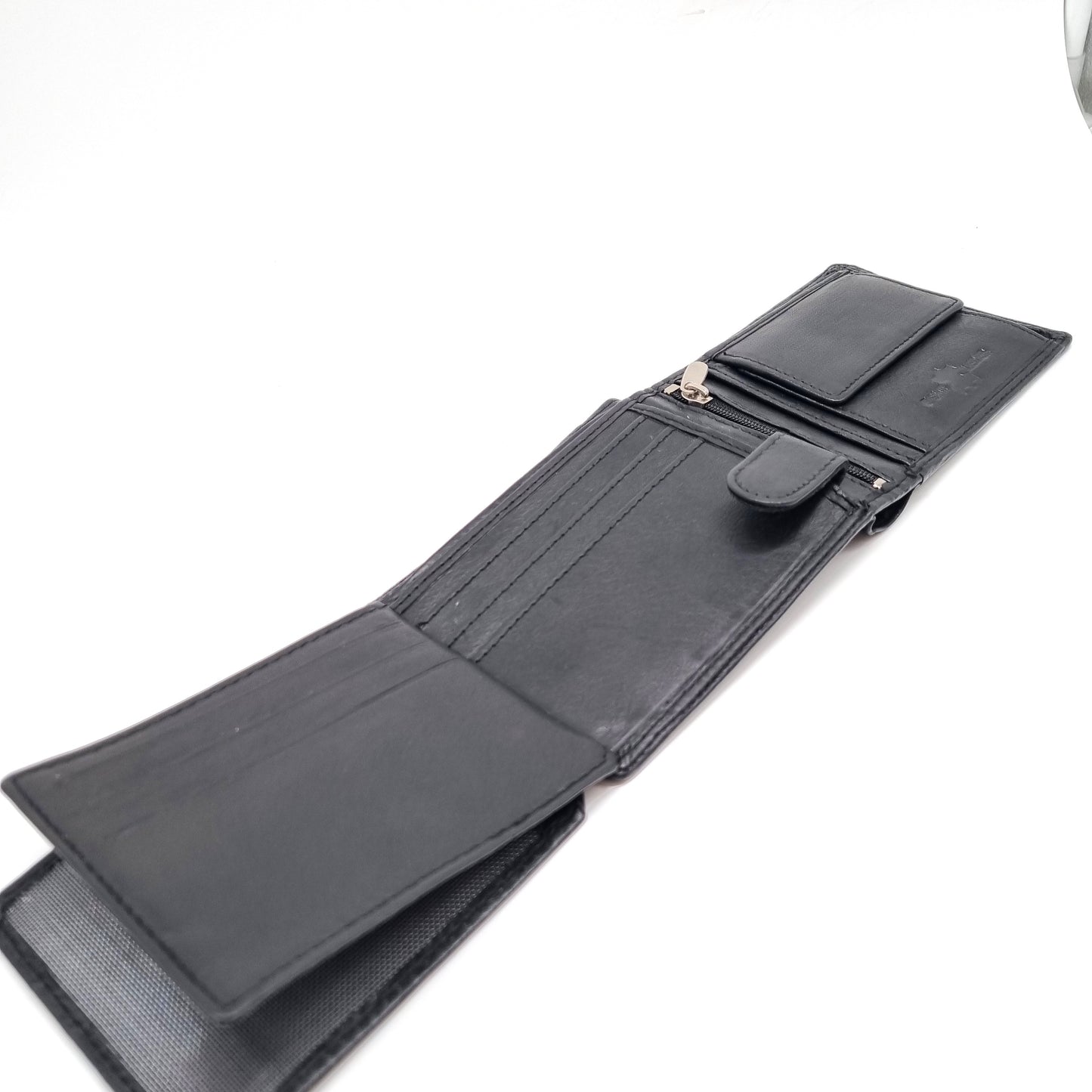 Geldtasche "Fußball" Rindsleder schwarz