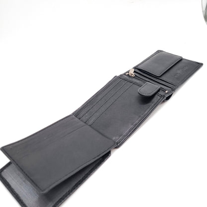 Geldtasche "Fußball" Rindsleder schwarz