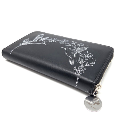 Geldtasche "Kolibri" Rindsleder schwarz