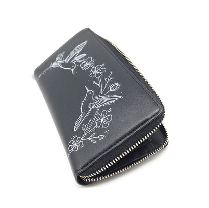 Geldtasche "Kolibri" Rindsleder schwarz