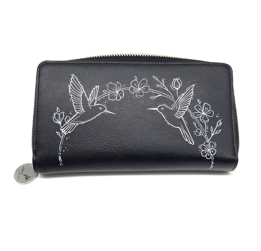 Geldtasche "Kolibri" Rindsleder schwarz