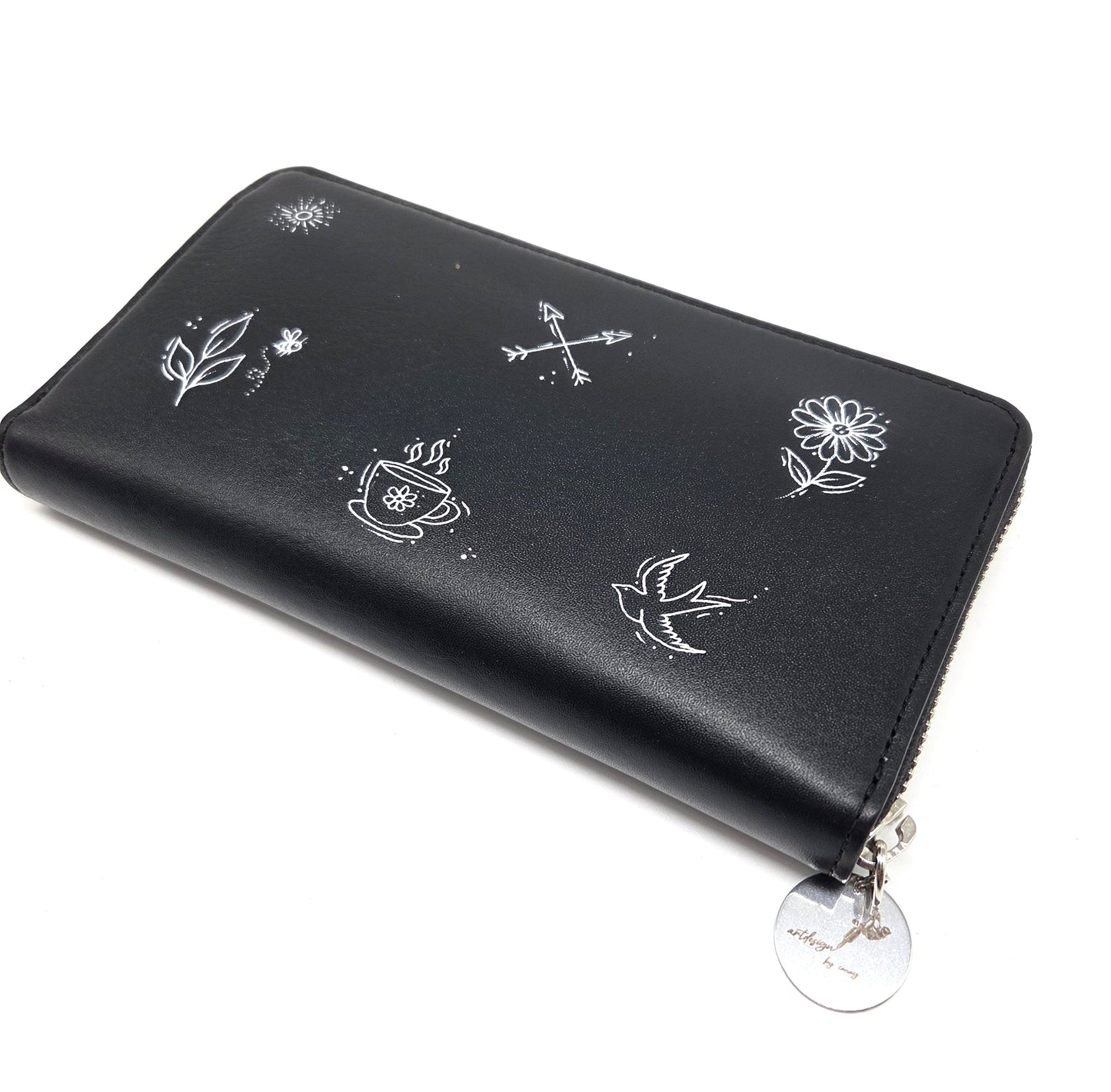 Geldtasche "MiniBiene" Rindsleder schwarz