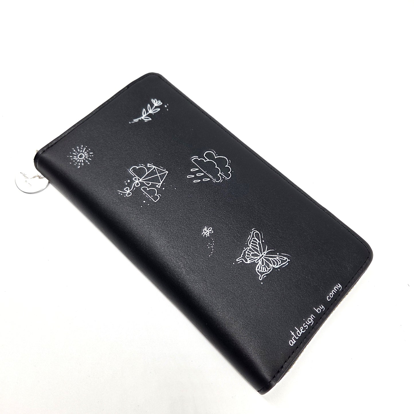 Geldtasche "MiniBiene" Rindsleder schwarz