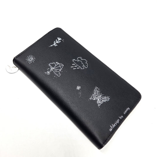 Geldtasche "MiniBiene" Rindsleder schwarz
