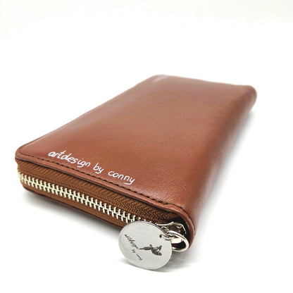 Geldtasche "Tulpe" Rindsleder braun