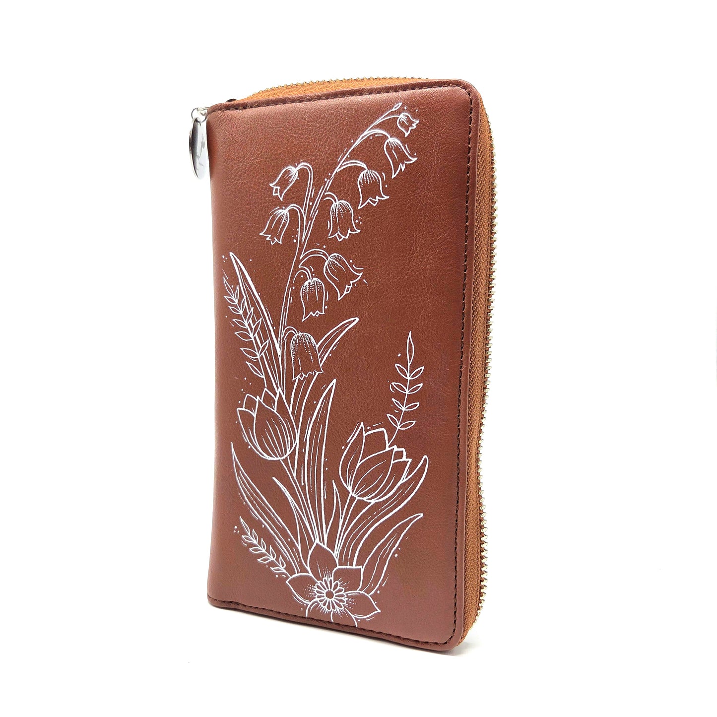Geldtasche "Tulpe" Rindsleder braun