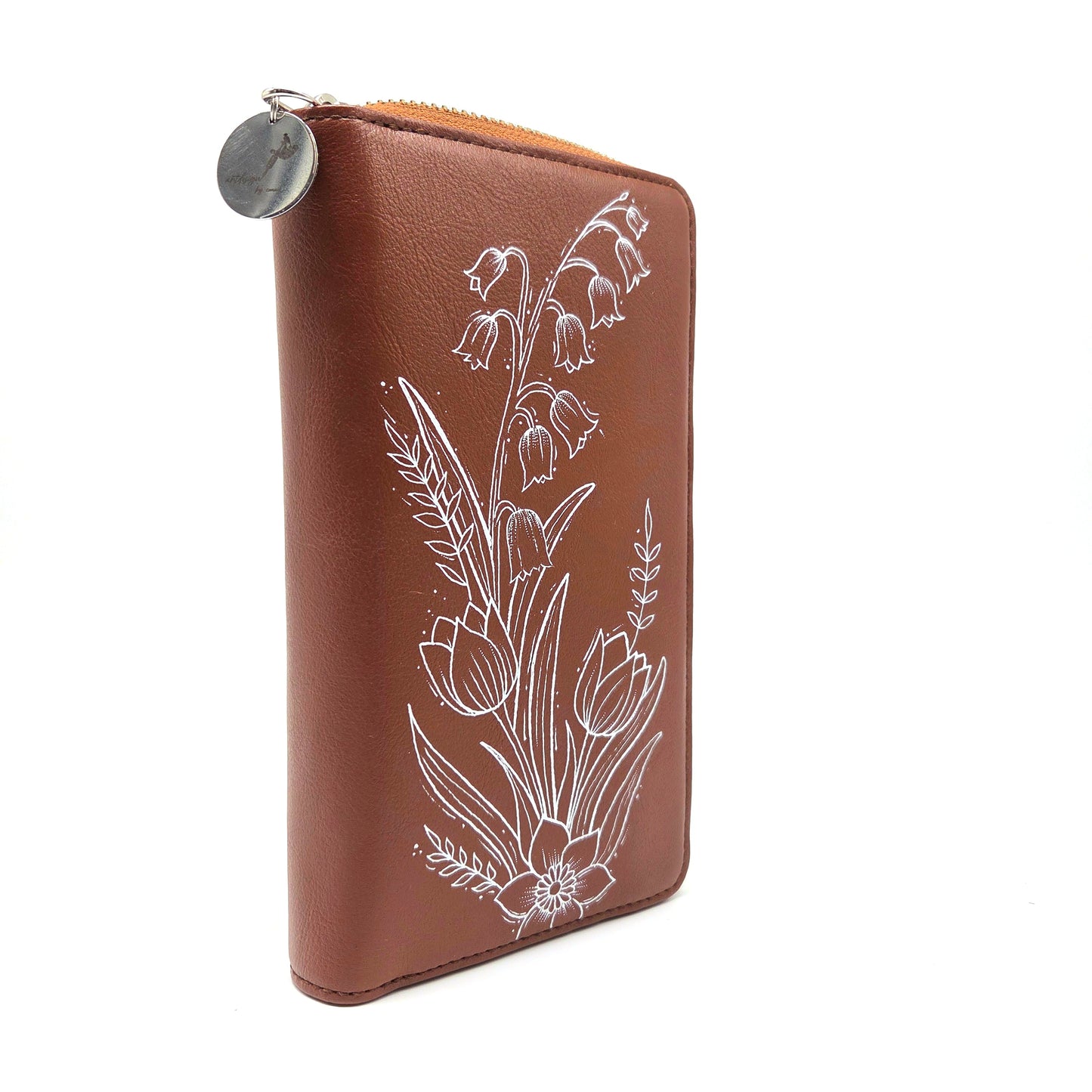 Geldtasche "Tulpe" Rindsleder braun