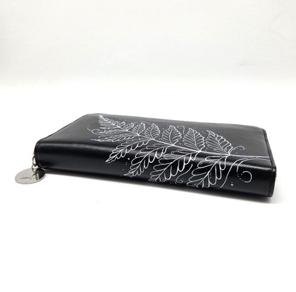 Geldtasche "Farn" Rindsleder schwarz
