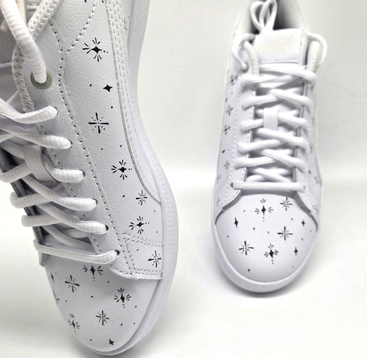 Tätowierte Leder Damen Puma Smash WNS V2 L Sneaker