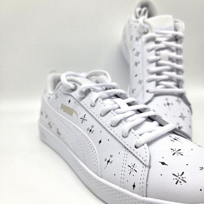 Tätowierte Leder Damen Puma Smash WNS V2 L Sneaker