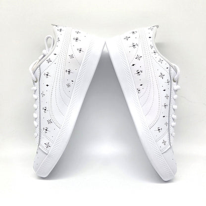 Tätowierte Leder Damen Puma Smash WNS V2 L Sneaker