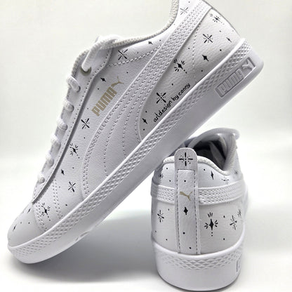 Tätowierte Leder Damen Puma Smash WNS V2 L Sneaker