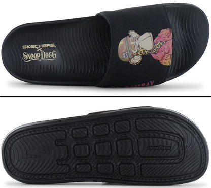 Skechers x Snoop Dogg - Hyper Slide Dr. Bombay - Herren Badelatschen Pantoletten 251015-BBK