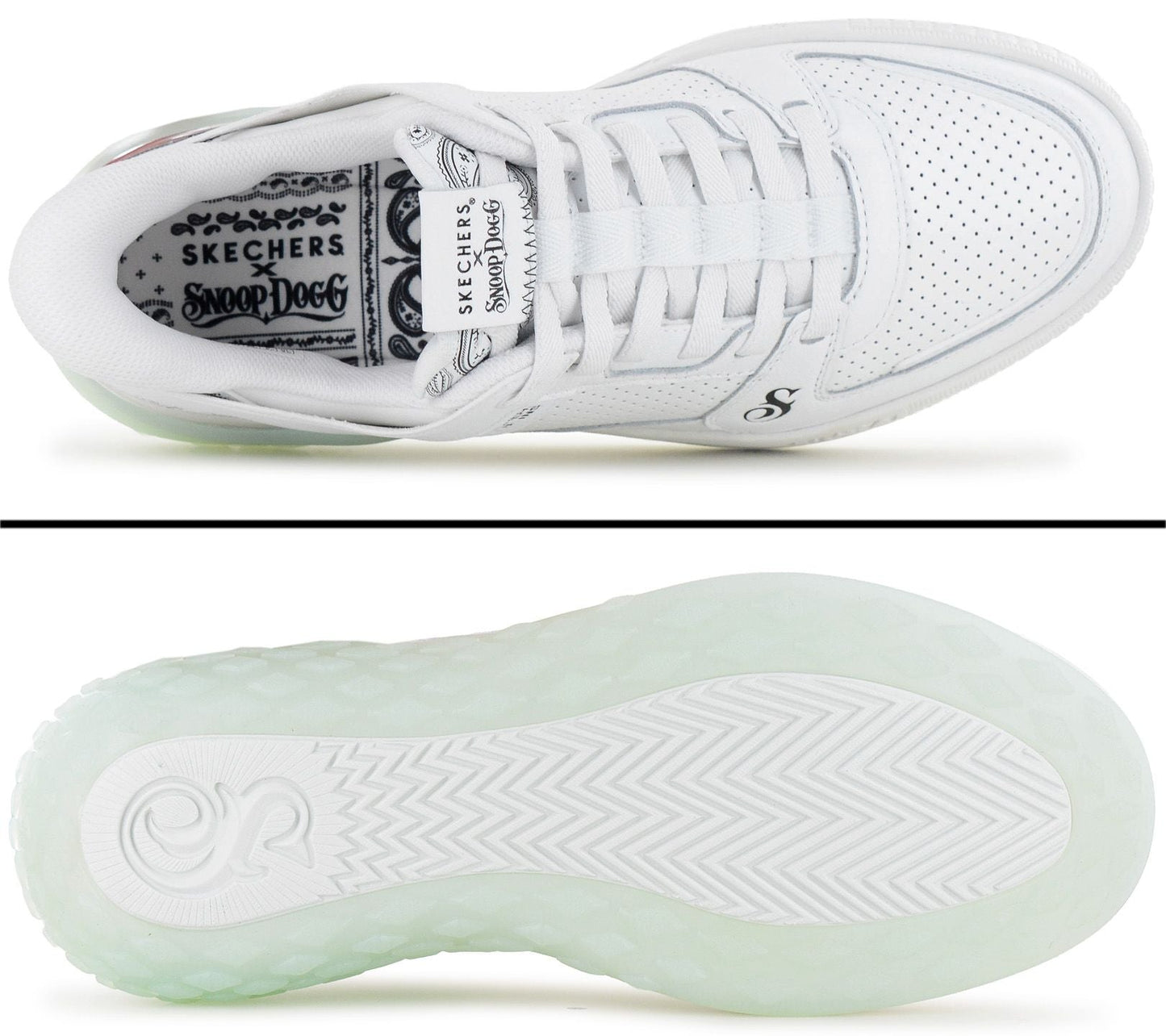 Skechers x Snoop Dogg - Sizzle Slip-ins - Herren Sneakers Schuhe Weiß 251170-WHT