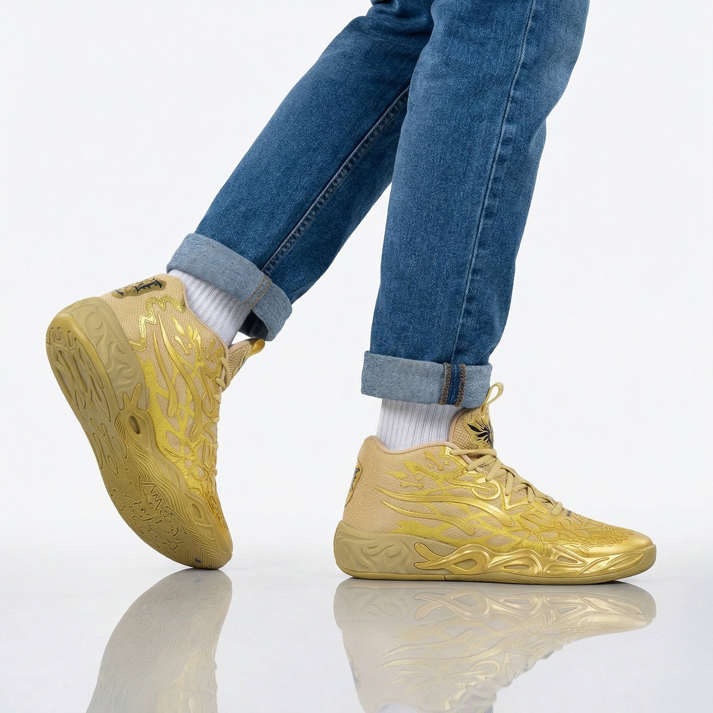 PUMA MB.04 Golden Child - Lamelo Ball - Herren Sneakers Basketball Schuhe Gold 311306-01