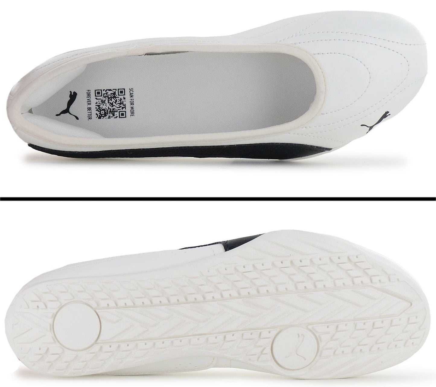 Puma Catch Soleil Ballerina - Damen Slipper Sommer Schuhe Weiß 404642-01