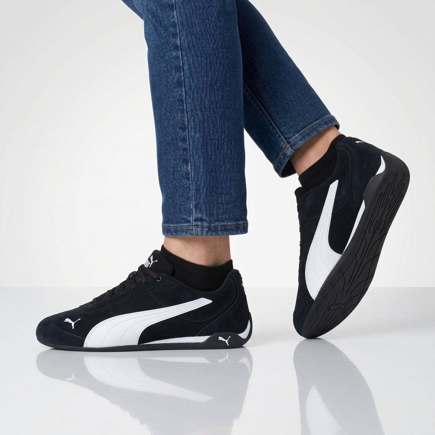 Puma Replicatch SD - Herren Sneakers Schuhe Suede Schwarz 405097-01