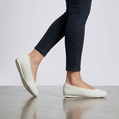 Puma Catch Soleil Ballerina SD - Damen Slipper Sommer Schuhe Suede Weiß 406310-02