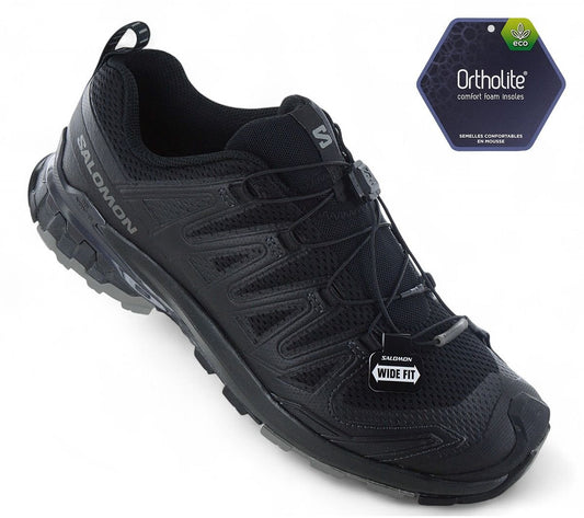 Salomon XA PRO 3D V9 WIDE - Herren Wanderschuhe Trail-Running Schuhe Schwarz 472731