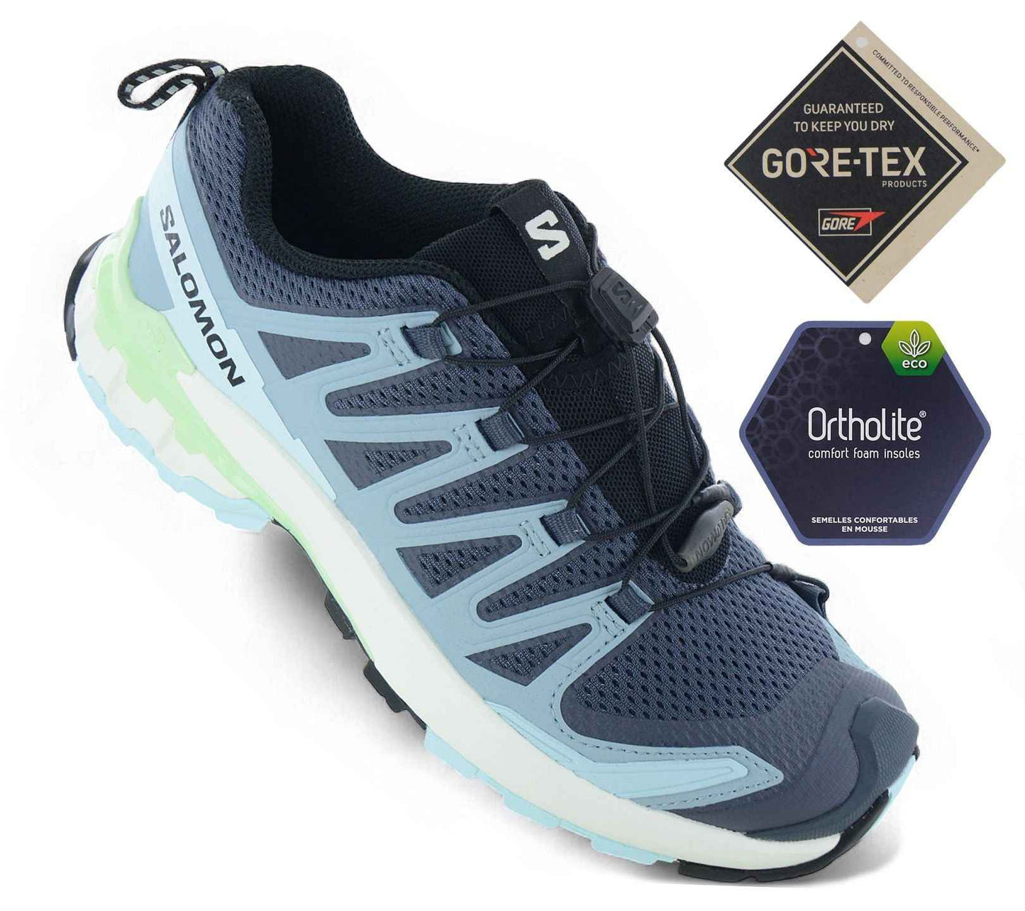 Salomon XA PRO 3D V9 W - Damen Wanderschuhe Trail-Running Schuhe Blau 477480
