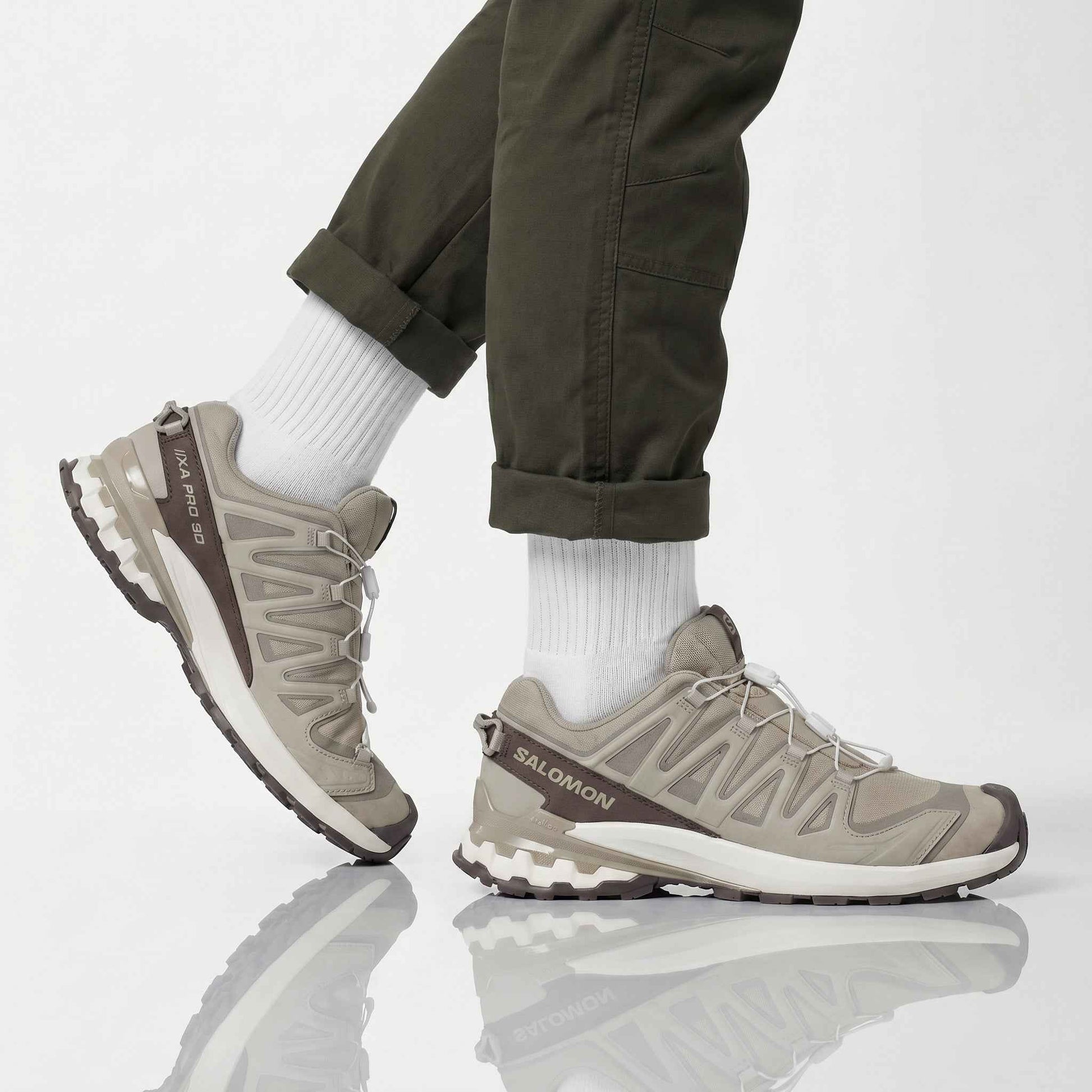 Salomon XA PRO 3D V9 Lifelong - Herren Wanderschuhe Trail-Running Schuhe Beige 491538