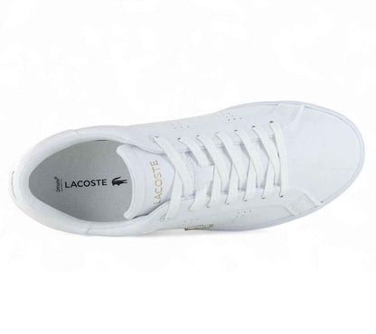 LACOSTE Powercourt 2.0 124 - Damen Sneakers Schuhe Leder Weiß 747SFA0072216