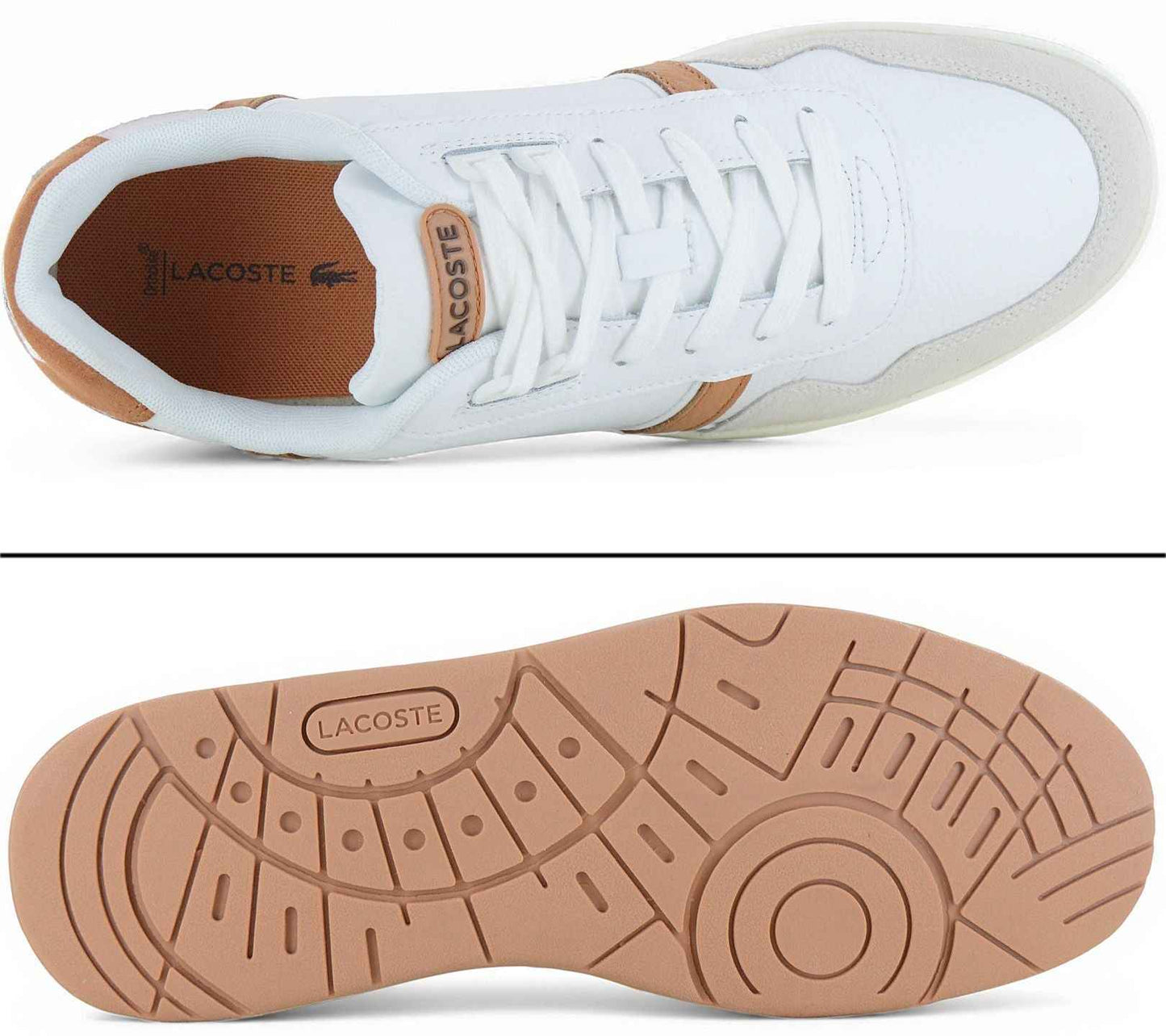 LACOSTE T-Clip 124 - Herren Sneakers Schuhe Weiß 747SMA00662J8