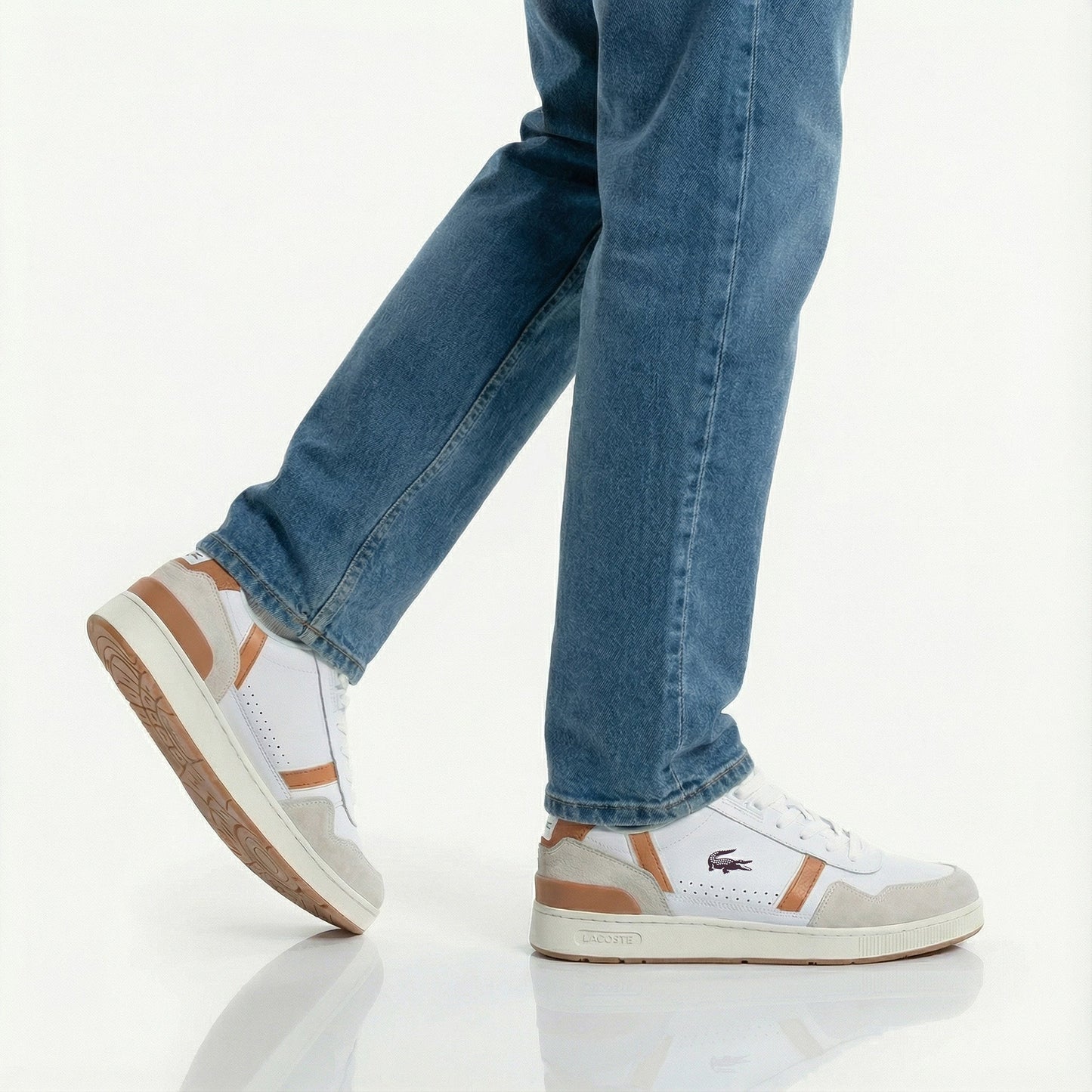 LACOSTE T-Clip 124 - Herren Sneakers Schuhe Weiß 747SMA00662J8