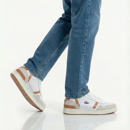 LACOSTE T-Clip 124 - Herren Sneakers Schuhe Weiß 747SMA00662J8